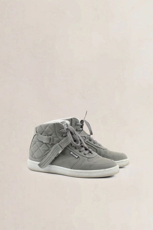 Chanel Grey Cloth Sneakers