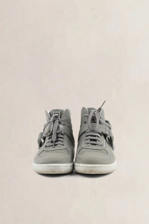 Chanel Grey Cloth Sneakers