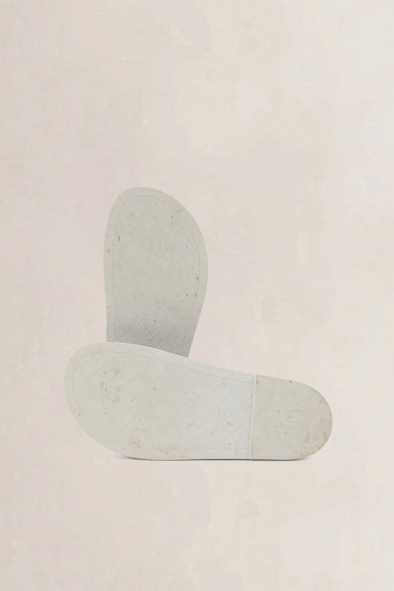 Chanel Blue/White Striped Dad Sandals