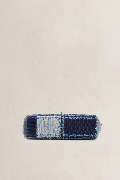 Chanel Blue Patchwork Large Classic Flap Bag