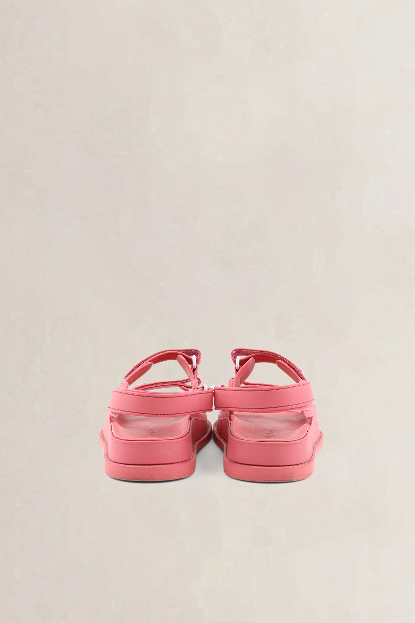 Chanel Pink Rubber Dad Sandals