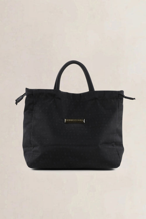 Sonia Rykiel Black Nylon Top Handle Bag