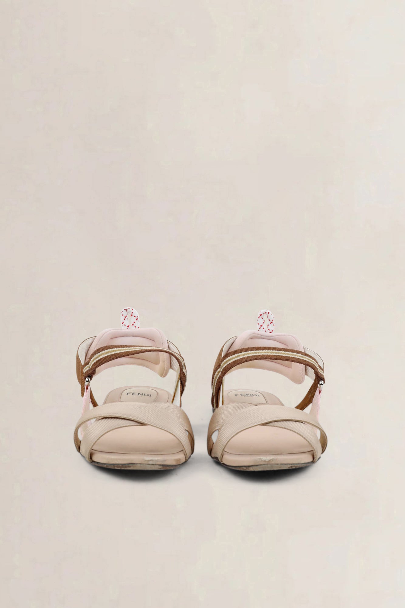 Fendi Calfskin Colibri Slingback Ballerina Flats