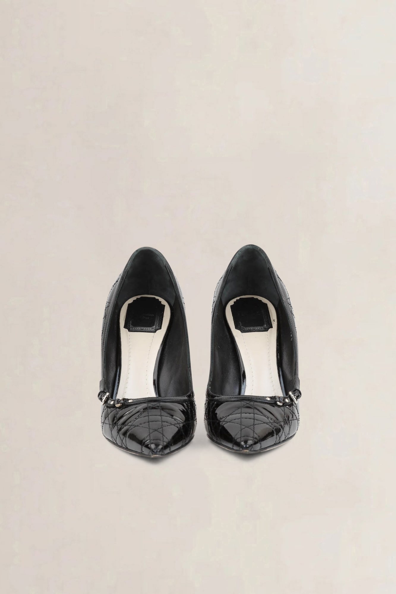 Christian Dior Black Leather Quilted Pumps