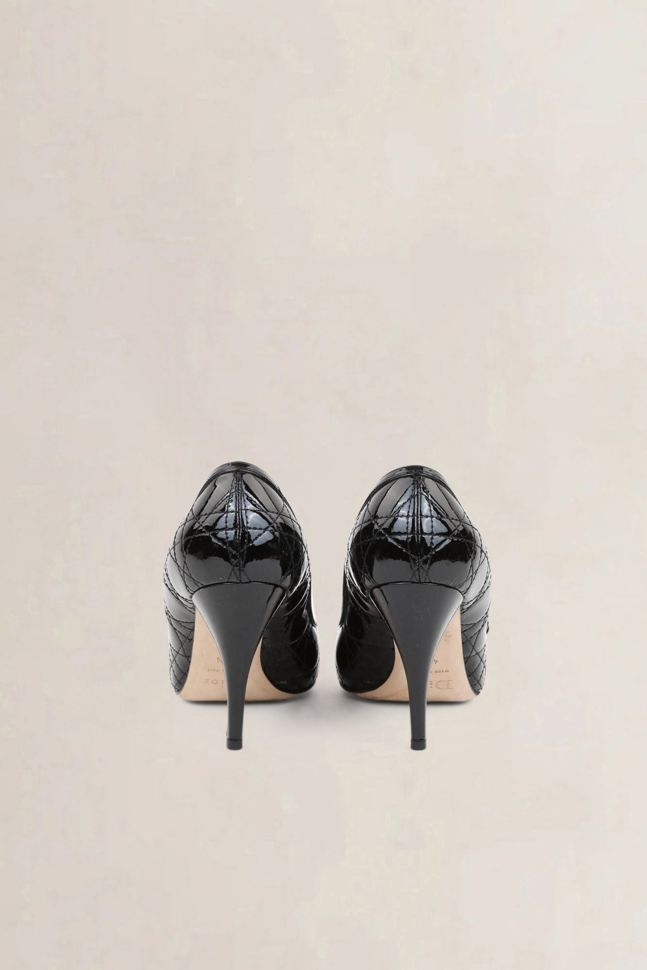 Christian Dior Black Leather Quilted Pumps
