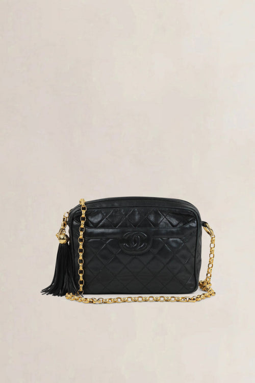 Chanel Black Camera Crossbody Bag