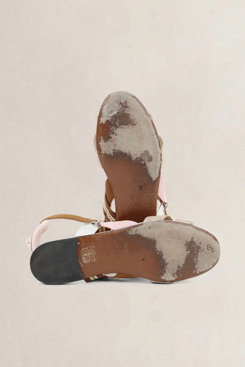Fendi Calfskin Colibri Slingback Ballerina Flats