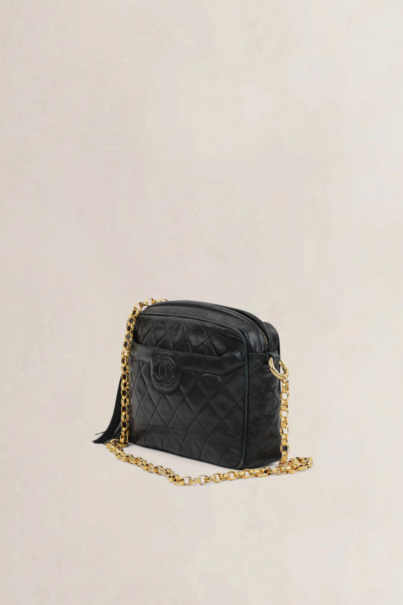 Chanel Black Camera Crossbody Bag