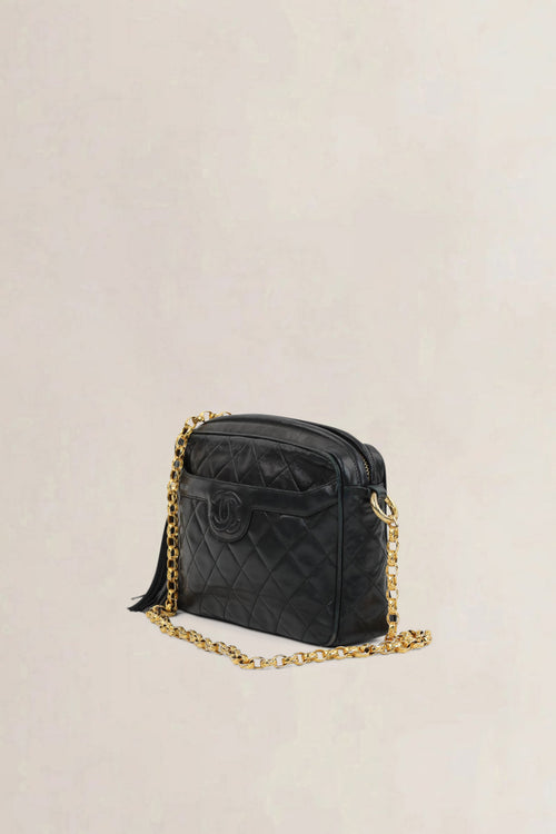 Chanel Black Camera Crossbody Bag
