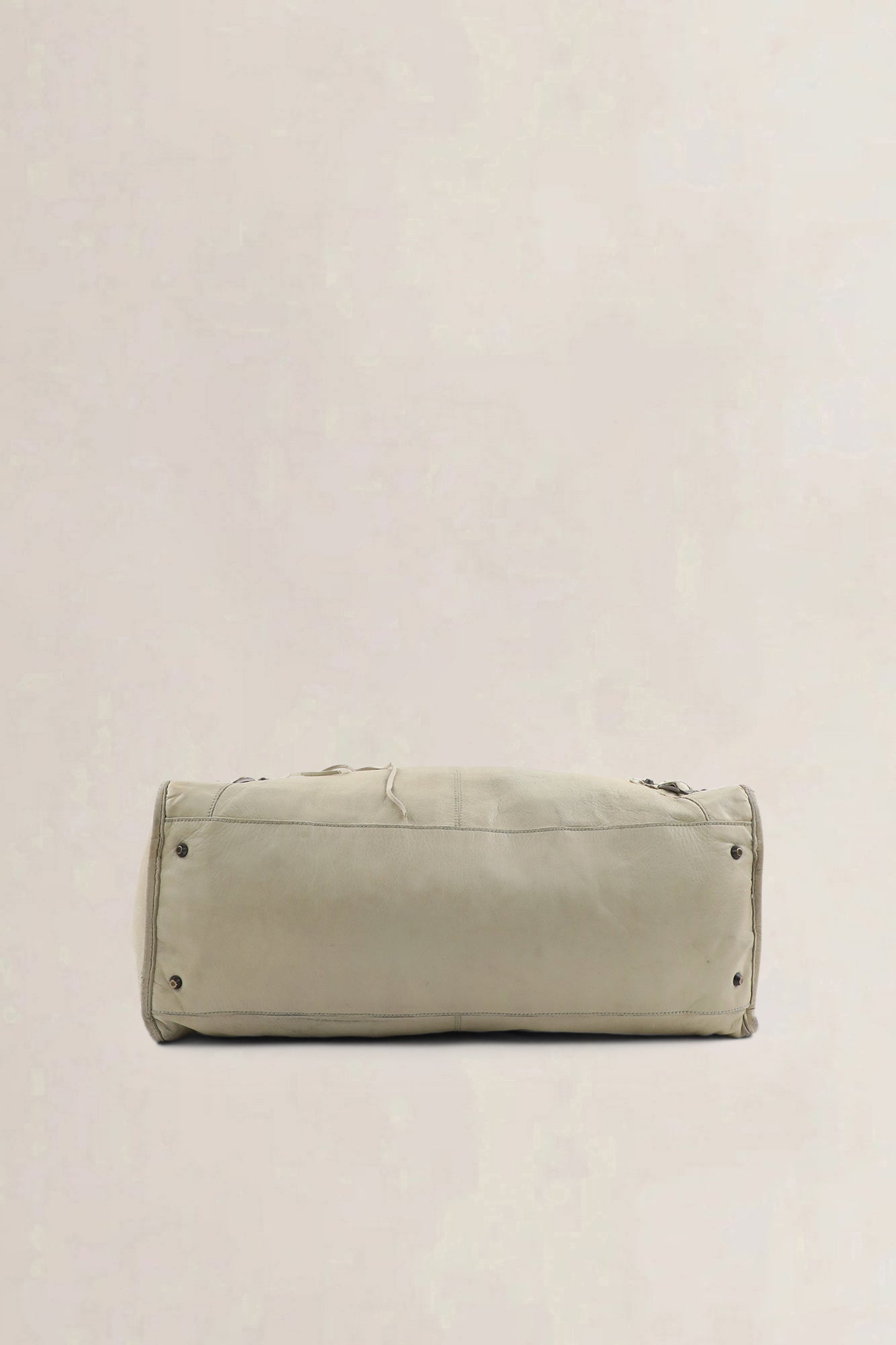 Balenciaga White Weekender Top Handle Bag