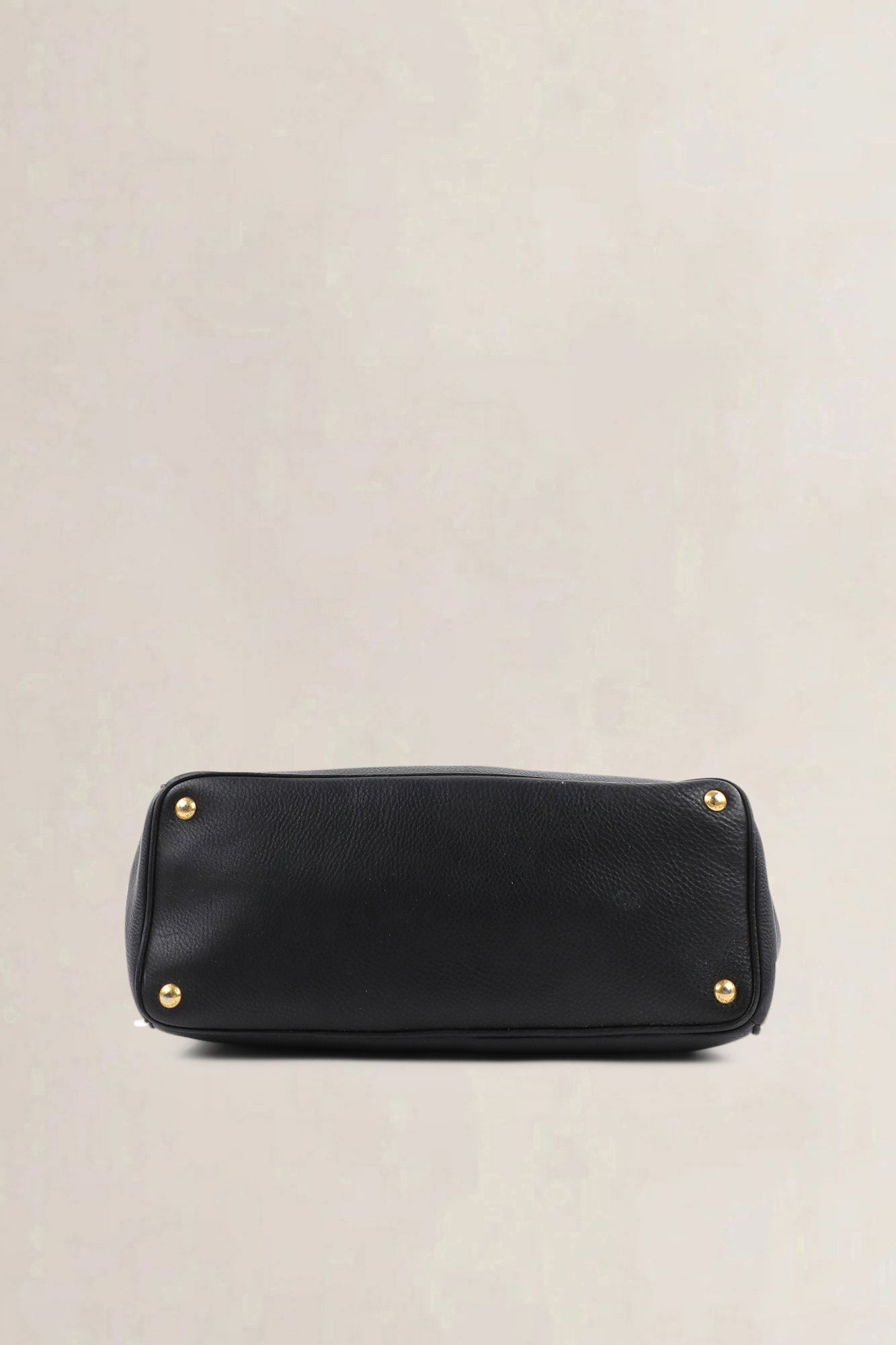Prada Black Vitello Daino Top Handle Bag