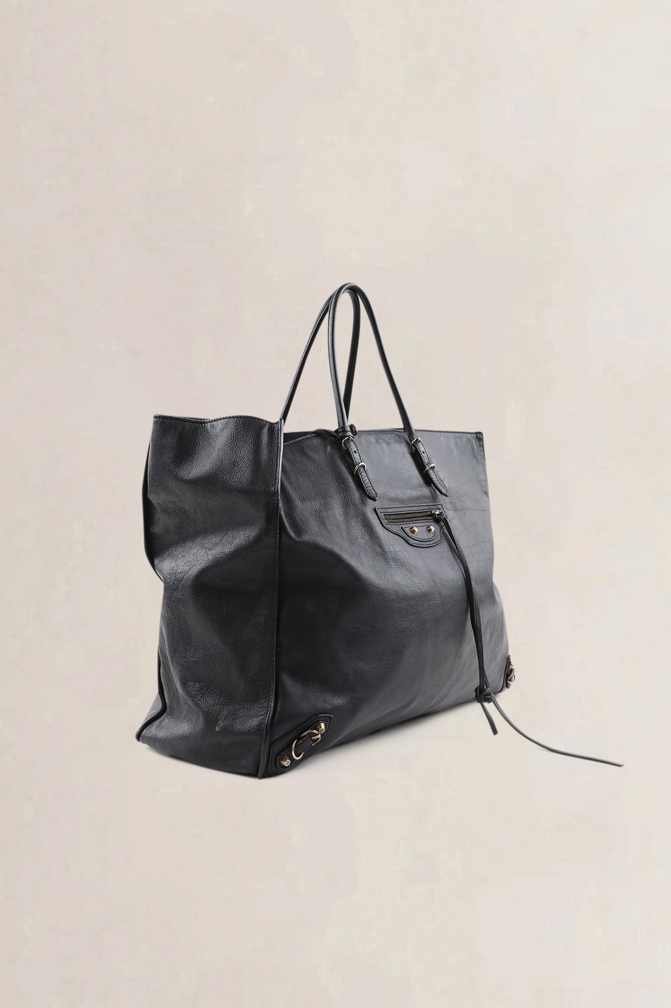 Balenciaga Black Paper A4 Shoulder Bag