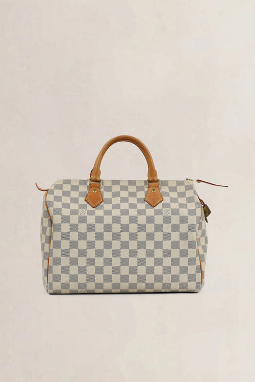 Louis Vuitton Speedy 30 Damier Azur Top Handle Bag