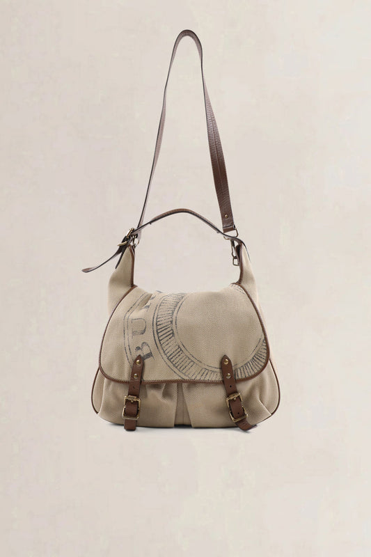 Burberry Brown Canvas Crossbody Bag