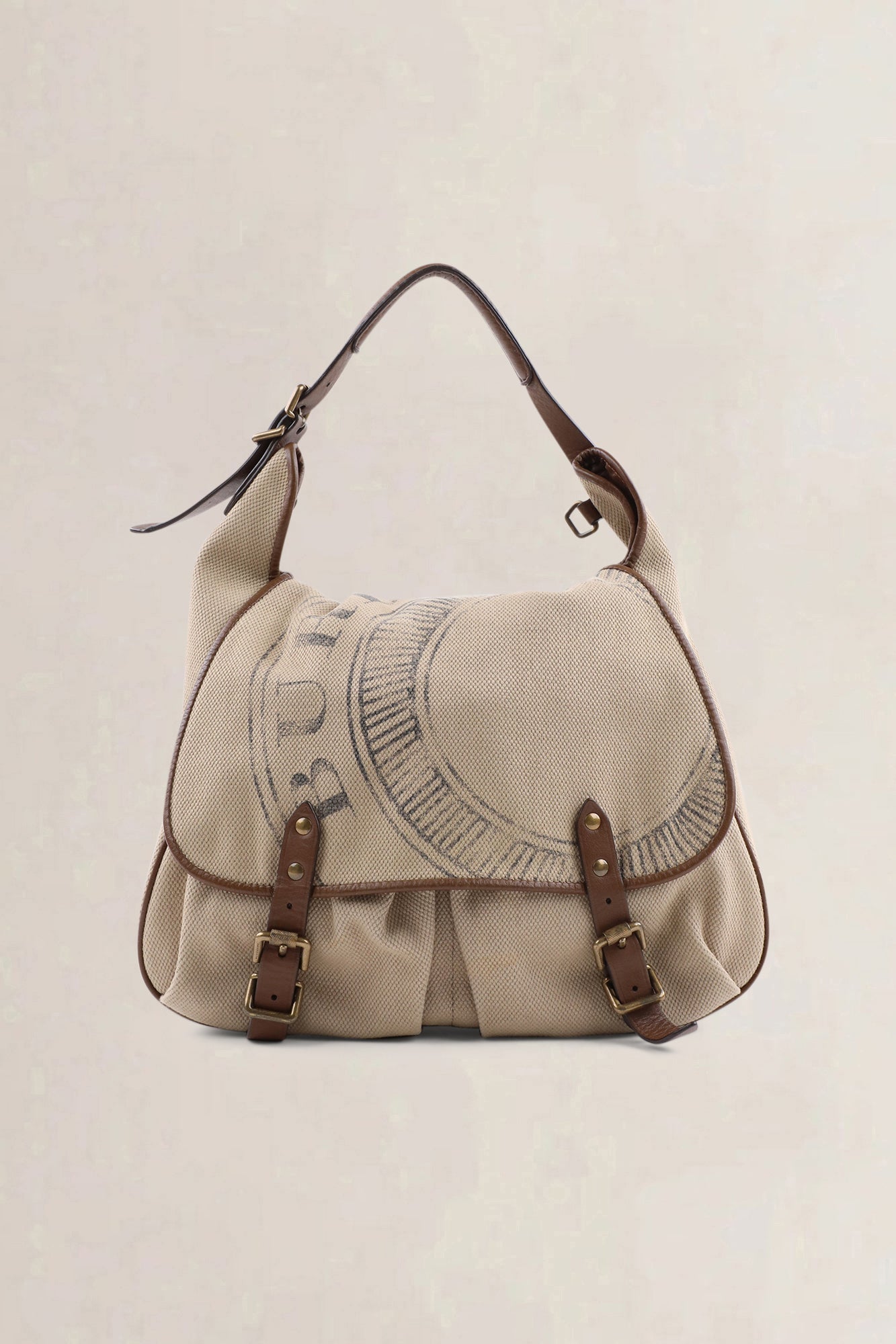 Burberry Brown Canvas Crossbody Bag