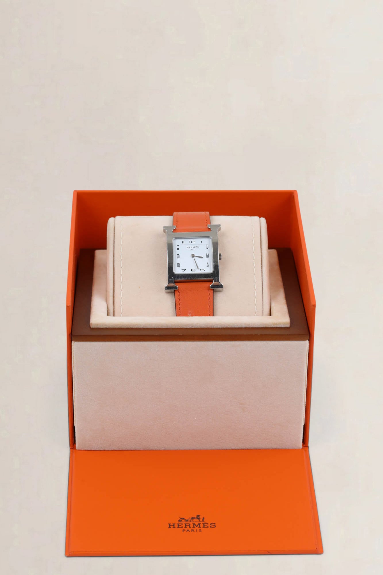 Hermès Orange Heure H Watch