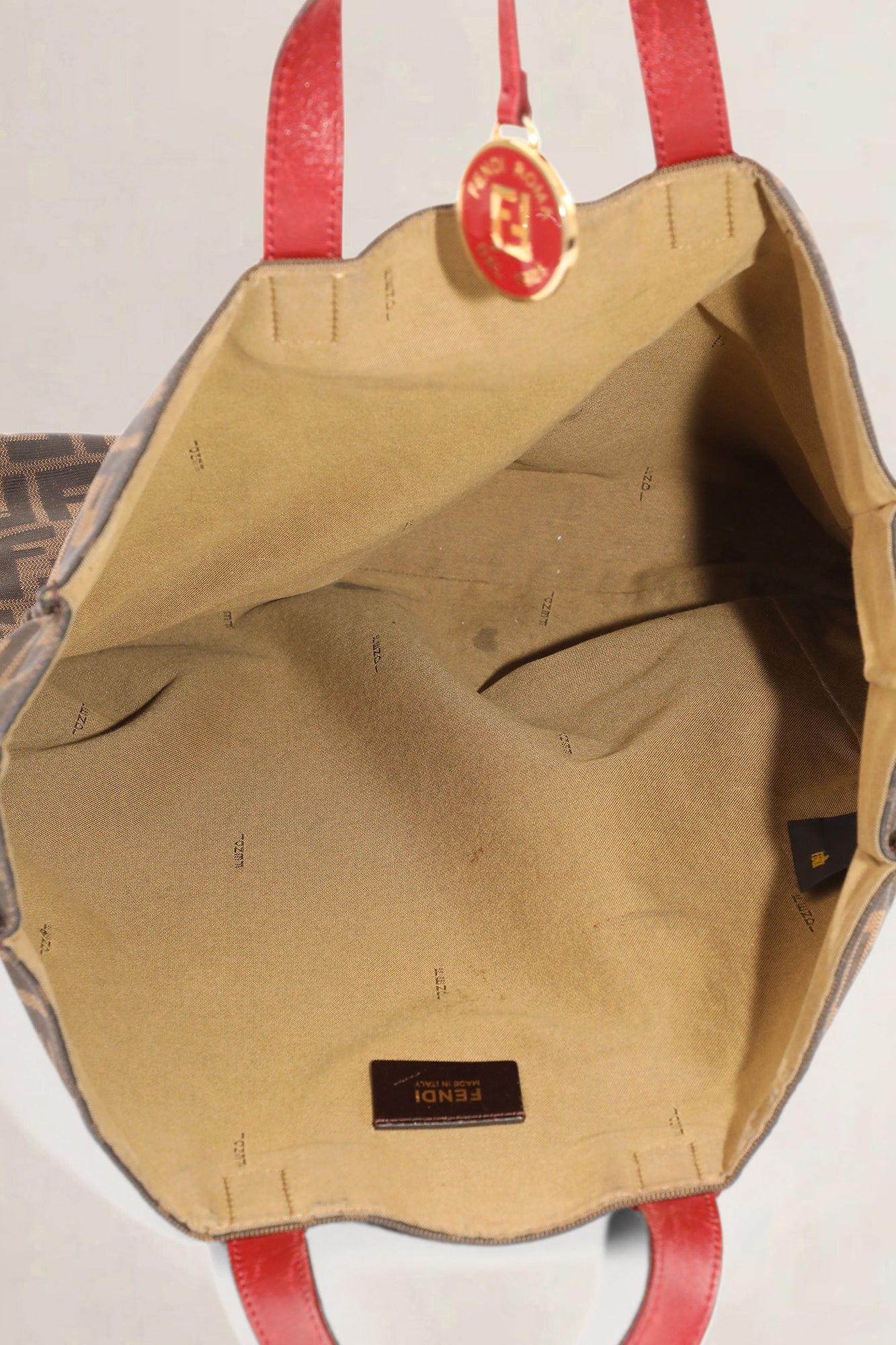 Fendi Monogram Zucca Top Handle Bag