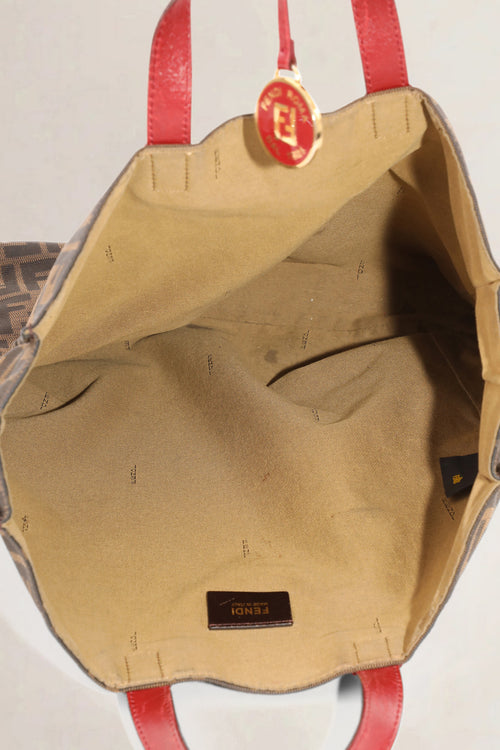 Fendi Monogram Zucca Top Handle Bag