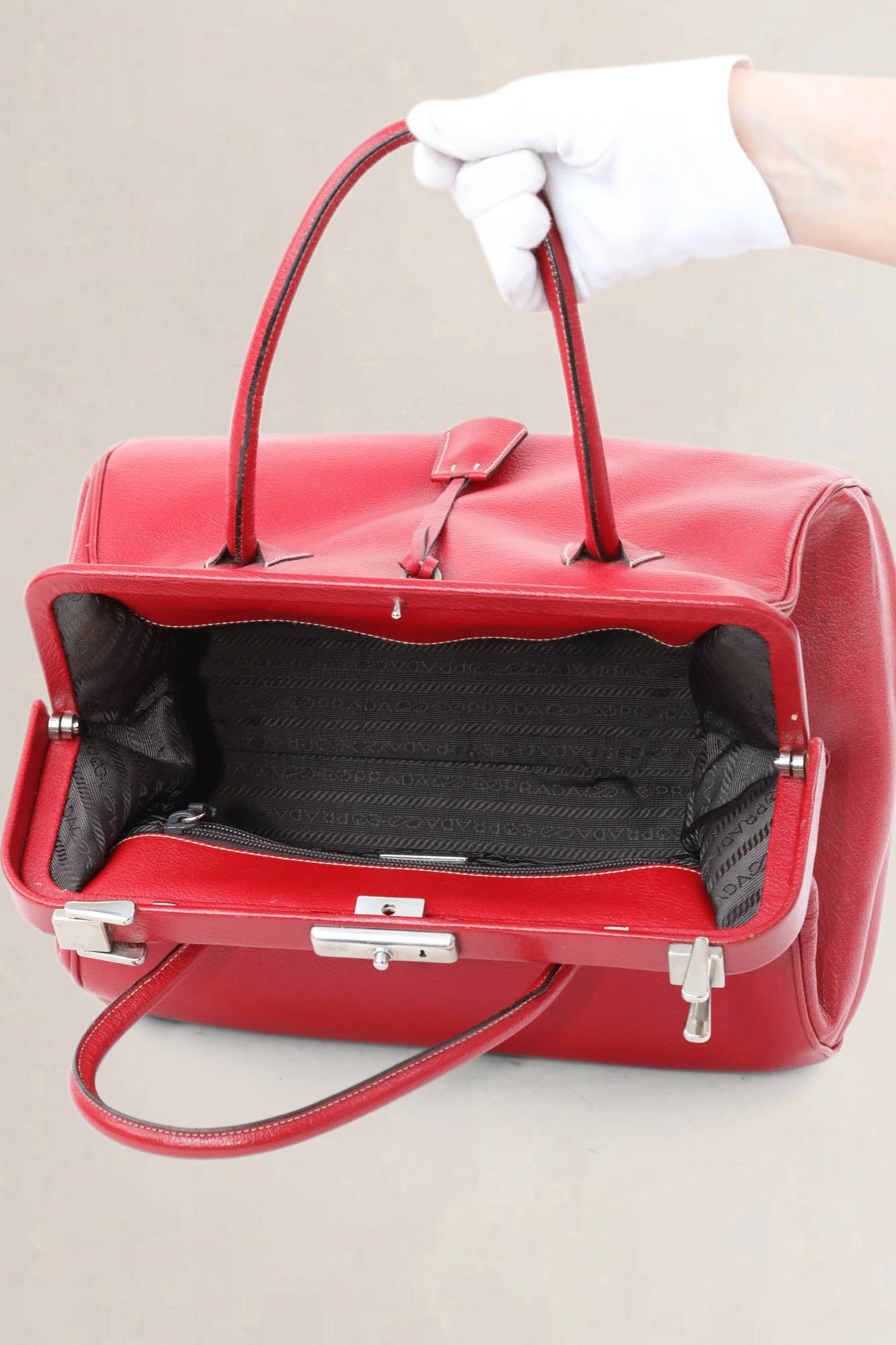 Prada Red Doctor Top Handle Bag