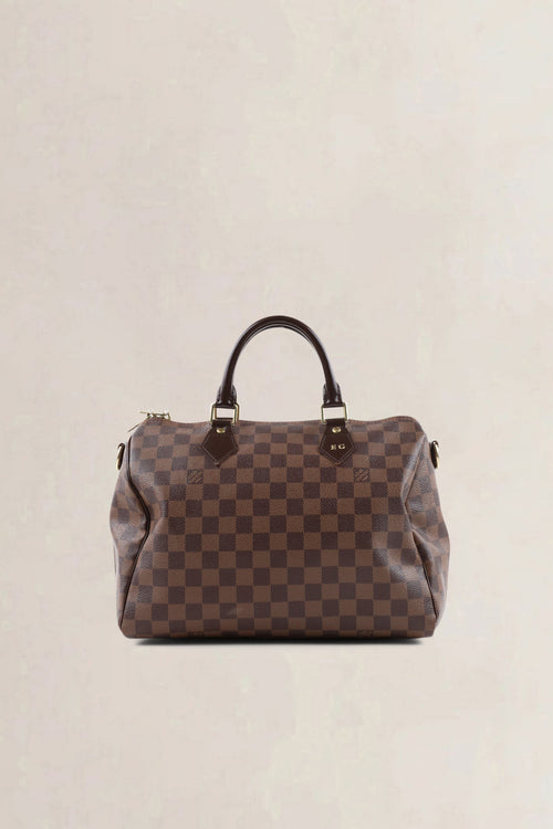 Louis Vuitton Damier Ebene Canvas Speedy 30 Crossbody Strap
