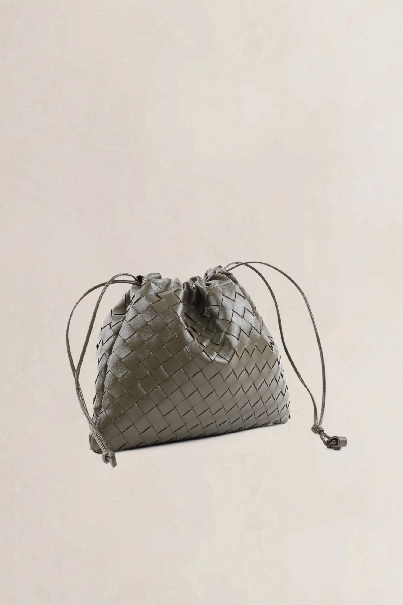Bottega Veneta Khaki Dustbag Shoulder Bag