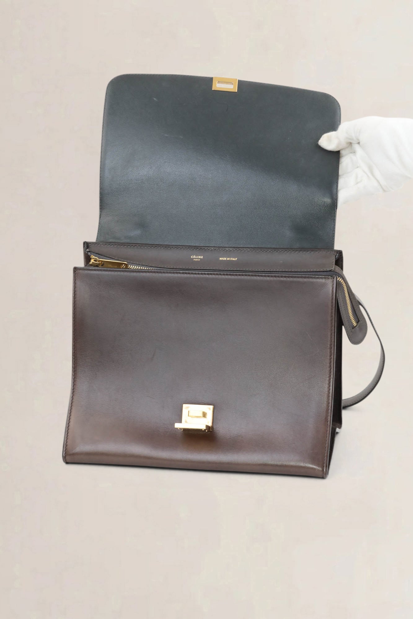 Céline Brown Trapeze Shoulder Bag
