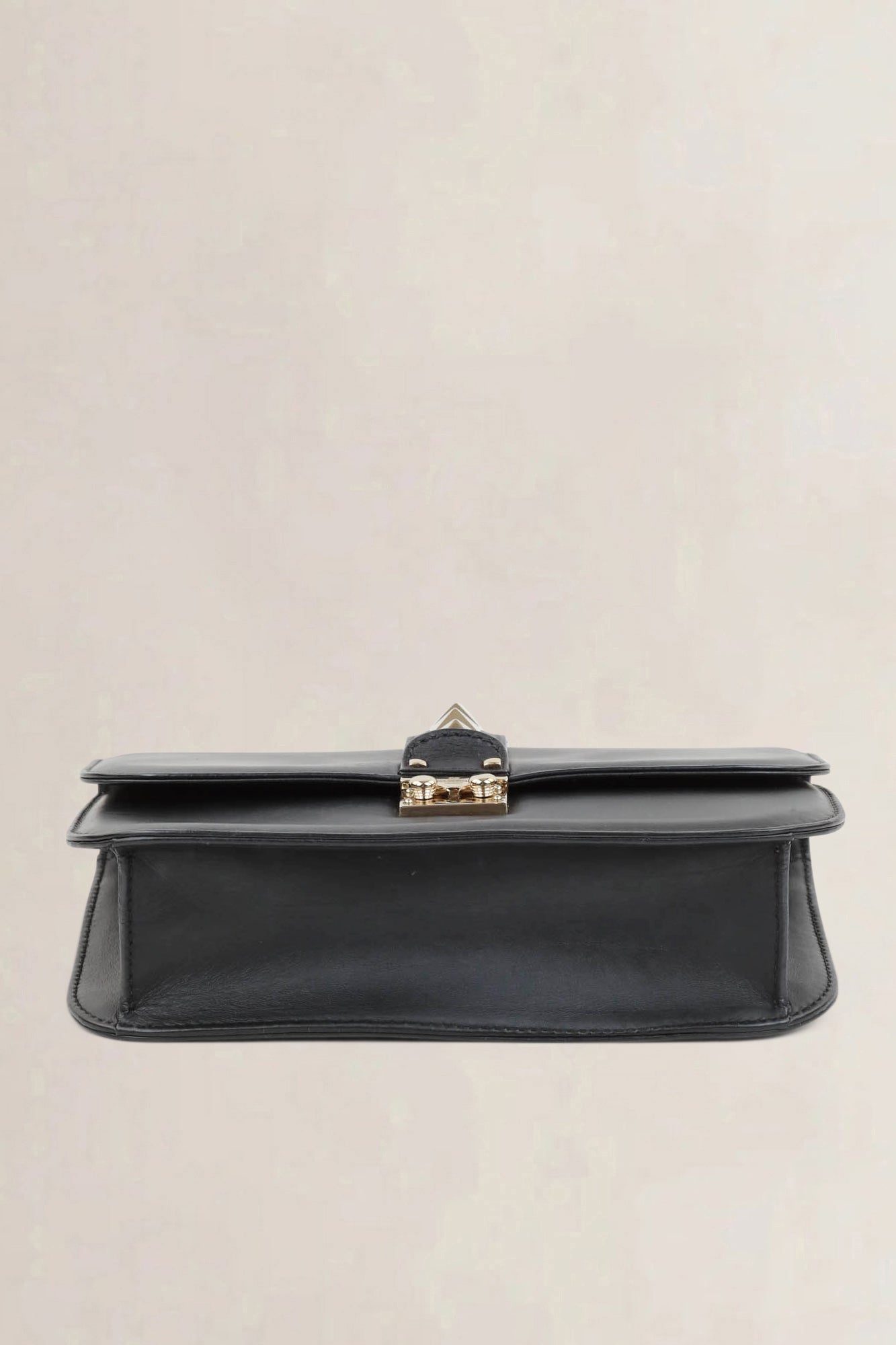 Valentino Garavani Black Glam Lock Rockstud Crossbody Bag