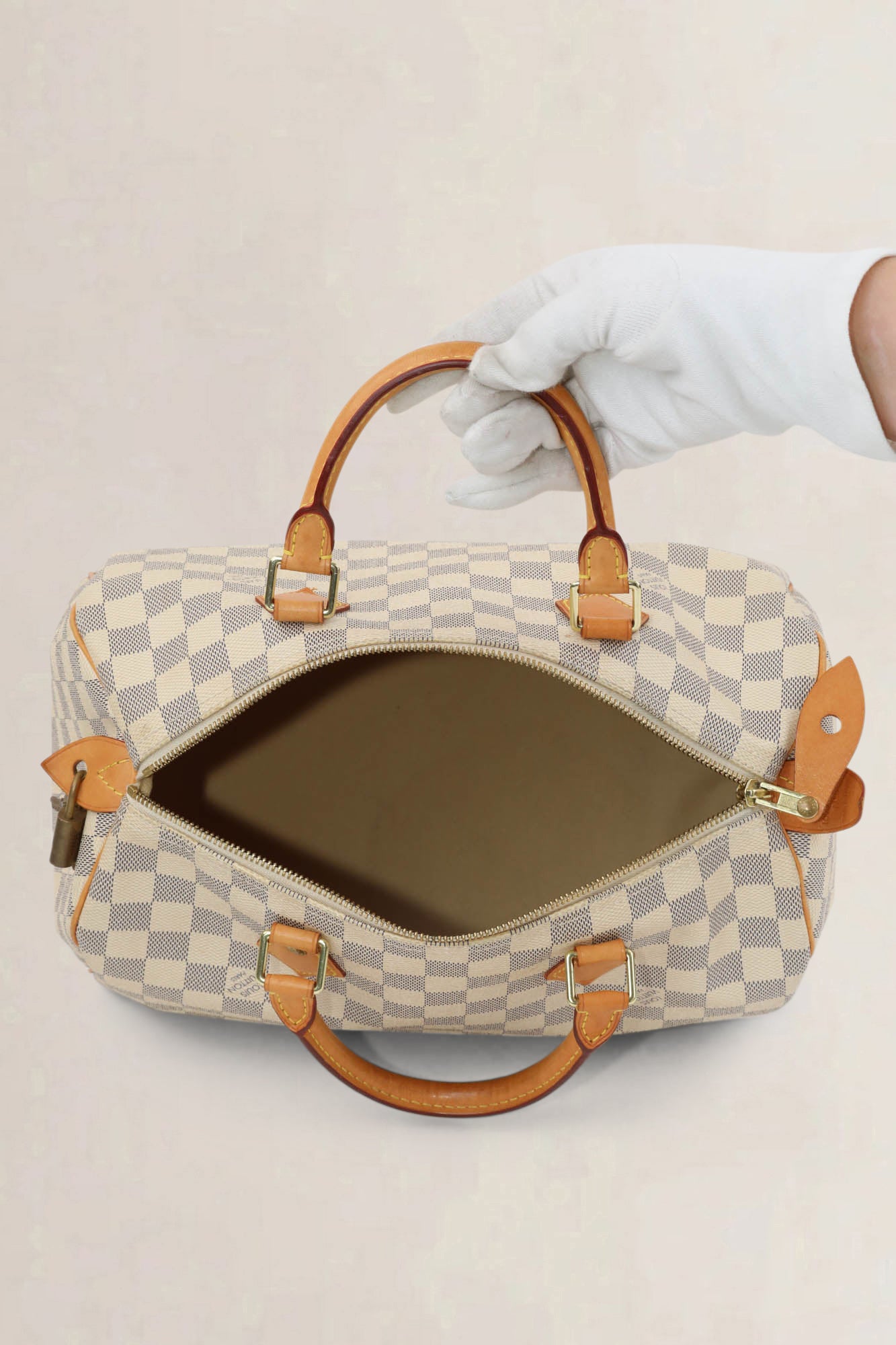 Louis Vuitton Speedy 30 Damier Azur Top Handle Bag