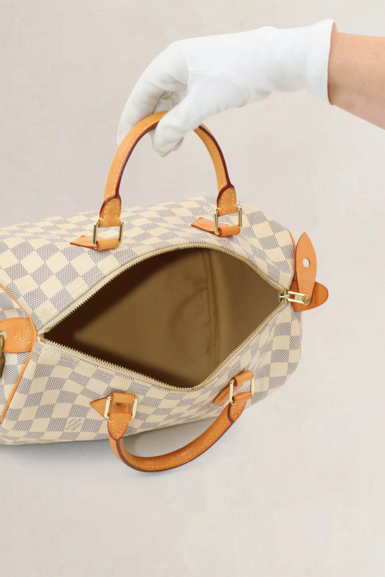 Louis Vuitton Speedy 30 Damier Azur Top Handle Bag