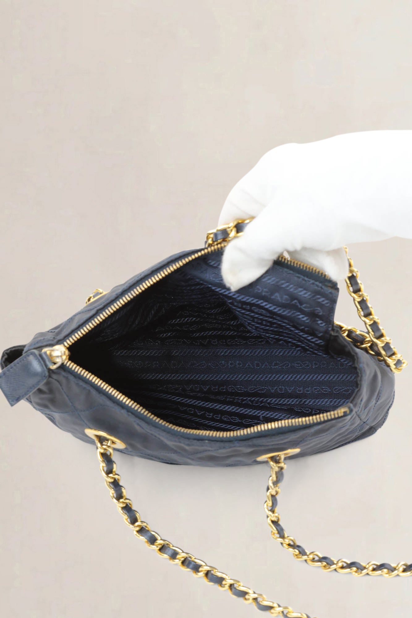 Prada Black Cloth Shoulder Bag