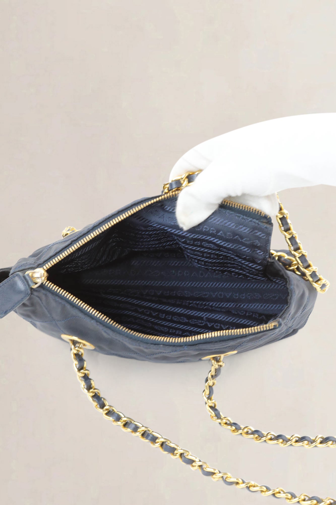 Prada Black Cloth Shoulder Bag
