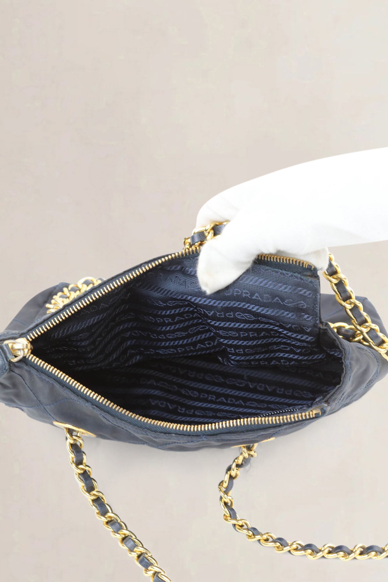 Prada Black Cloth Shoulder Bag