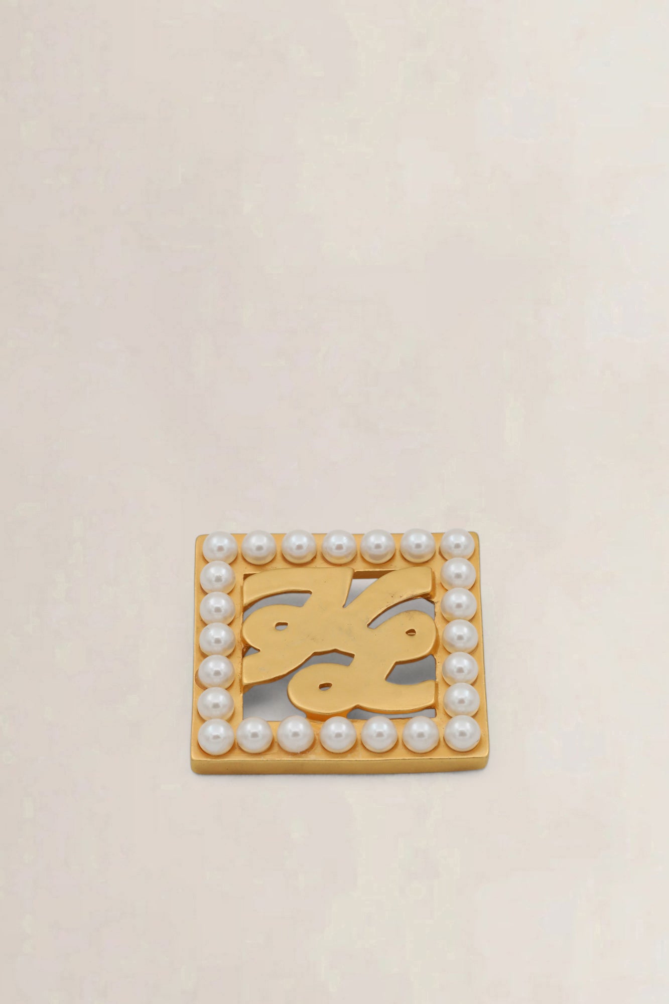 Karl Lagerfeld gold-tone statement brooch — preloved