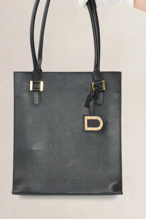 Delvaux Black Le Jeff PM Top Handle Bag