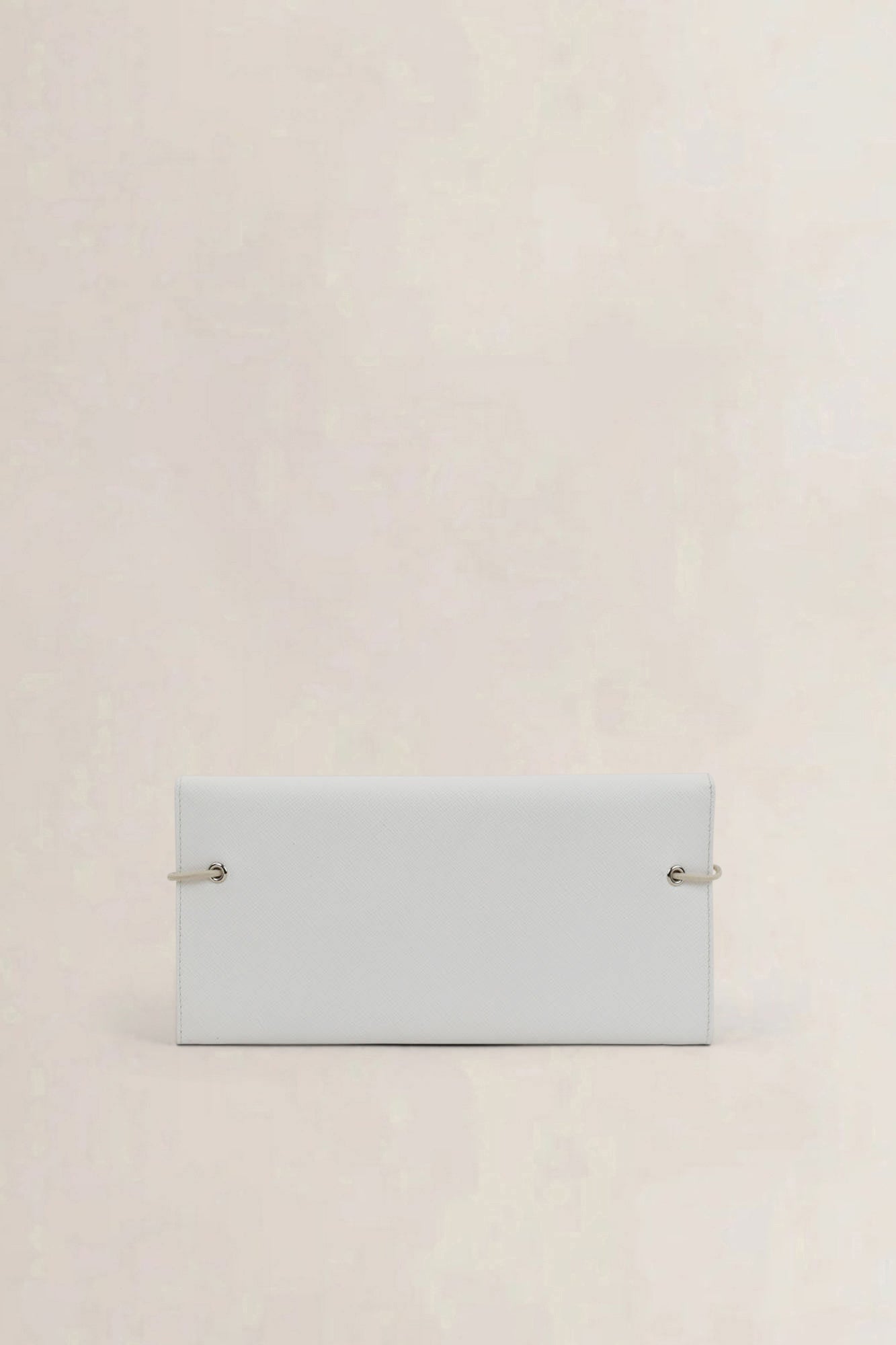 Prada White Saffiano Leather Clutch