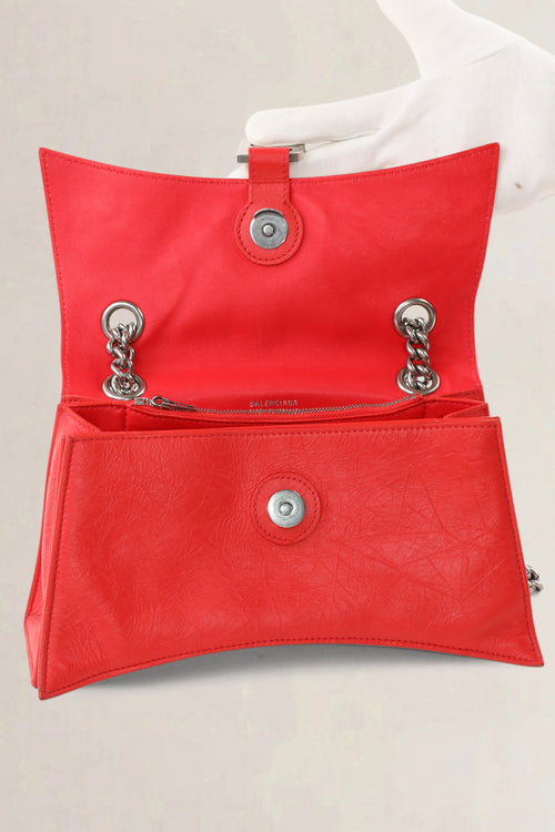 Balenciaga Red Crush Chain Small Crossbody Bag