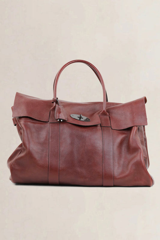 Mulberry Burgundy Bayswater Weekend Travel Bag