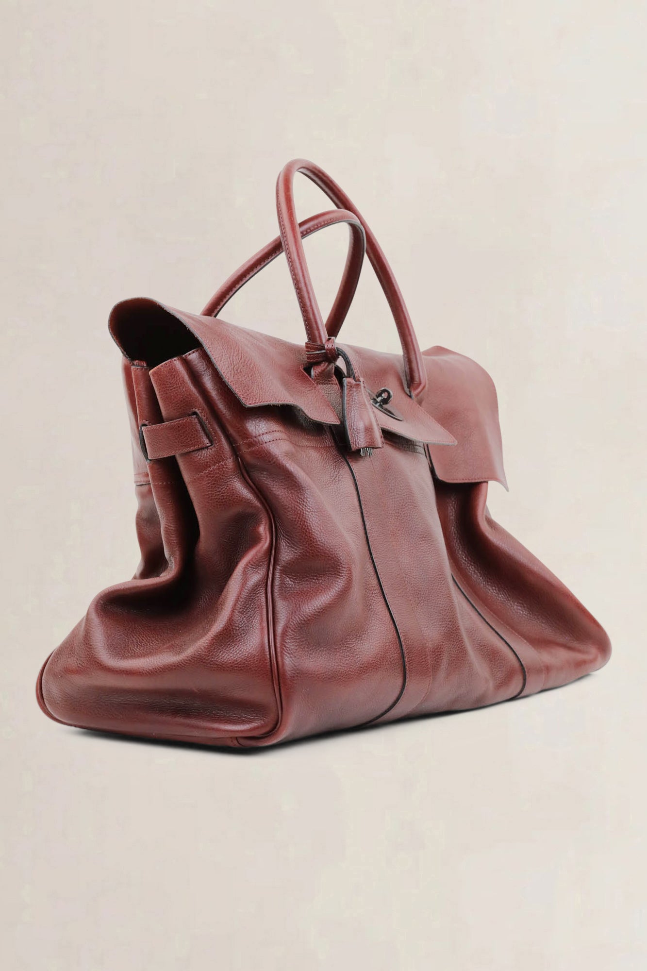 Mulberry Burgundy Bayswater Weekend Travel Bag