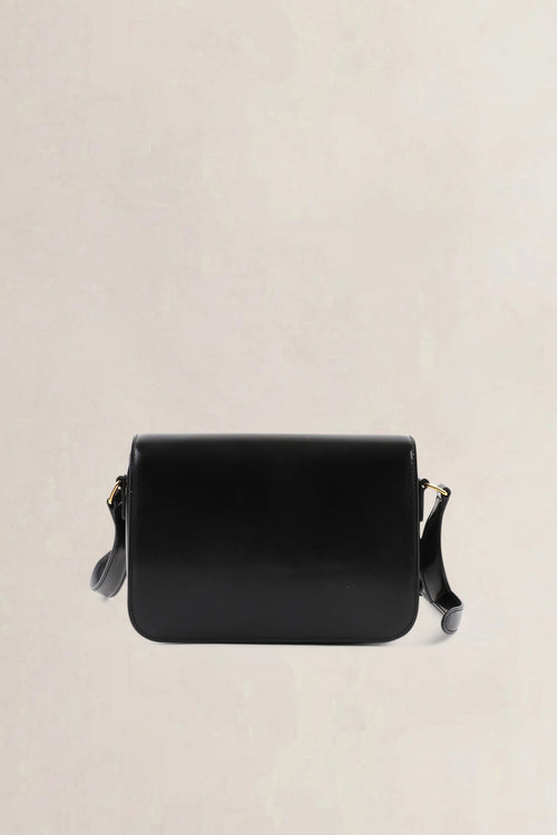 Céline Black Calfskin Triomphe Classique Crossbody Bag