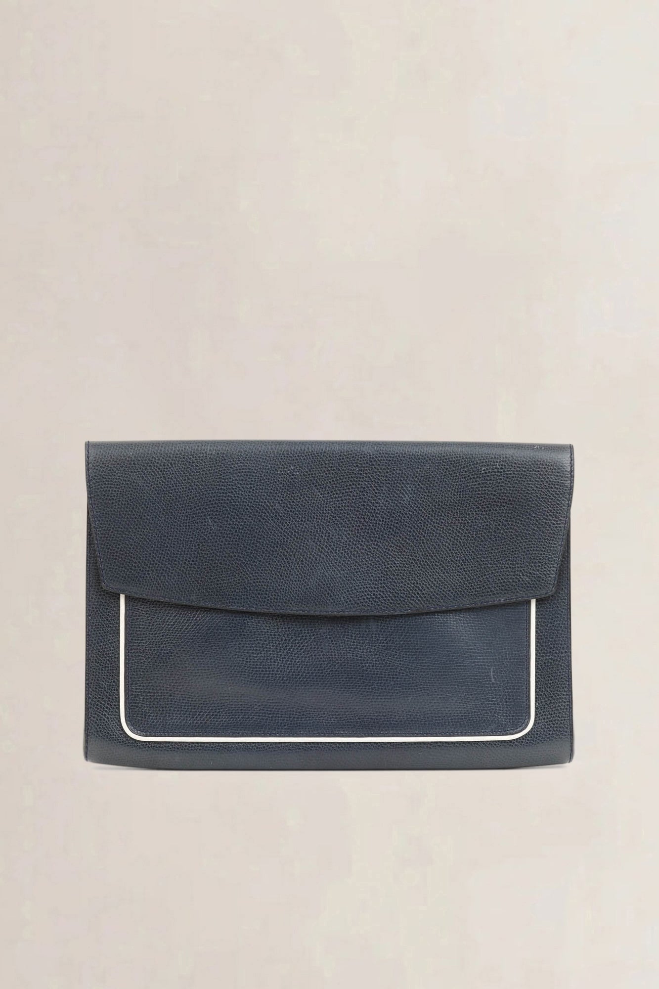 Delvaux Blue Leather Clutch