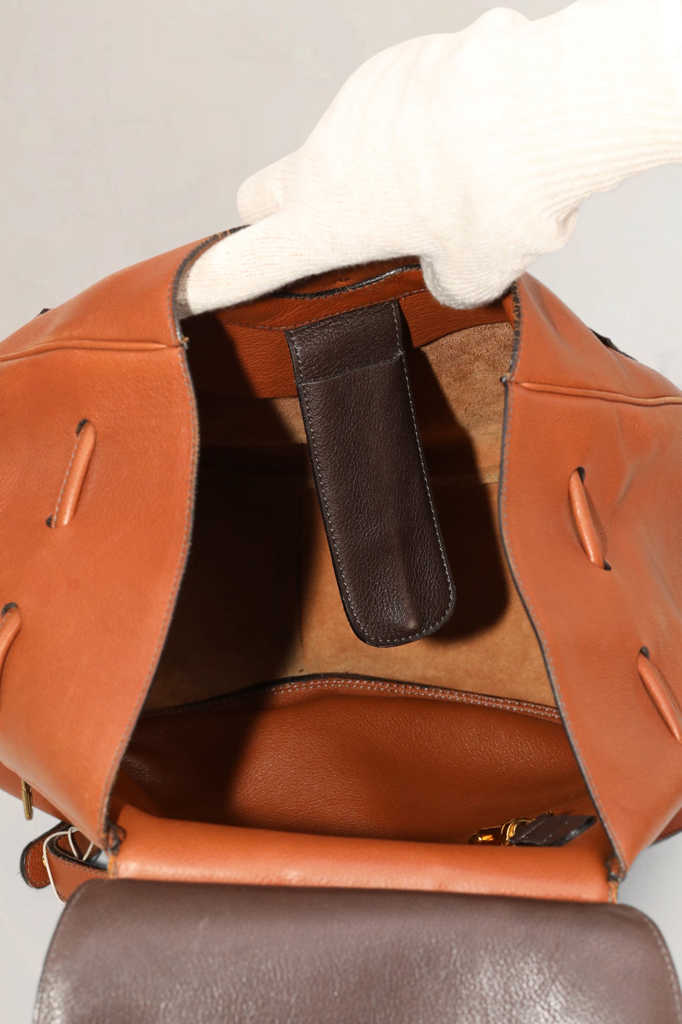 Delvaux Brown Lucifer Backpack GM