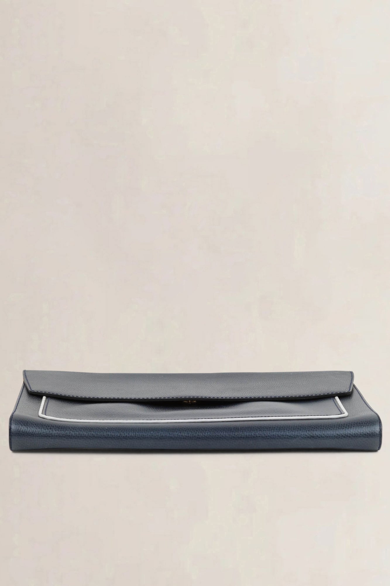 Delvaux Blue Leather Clutch