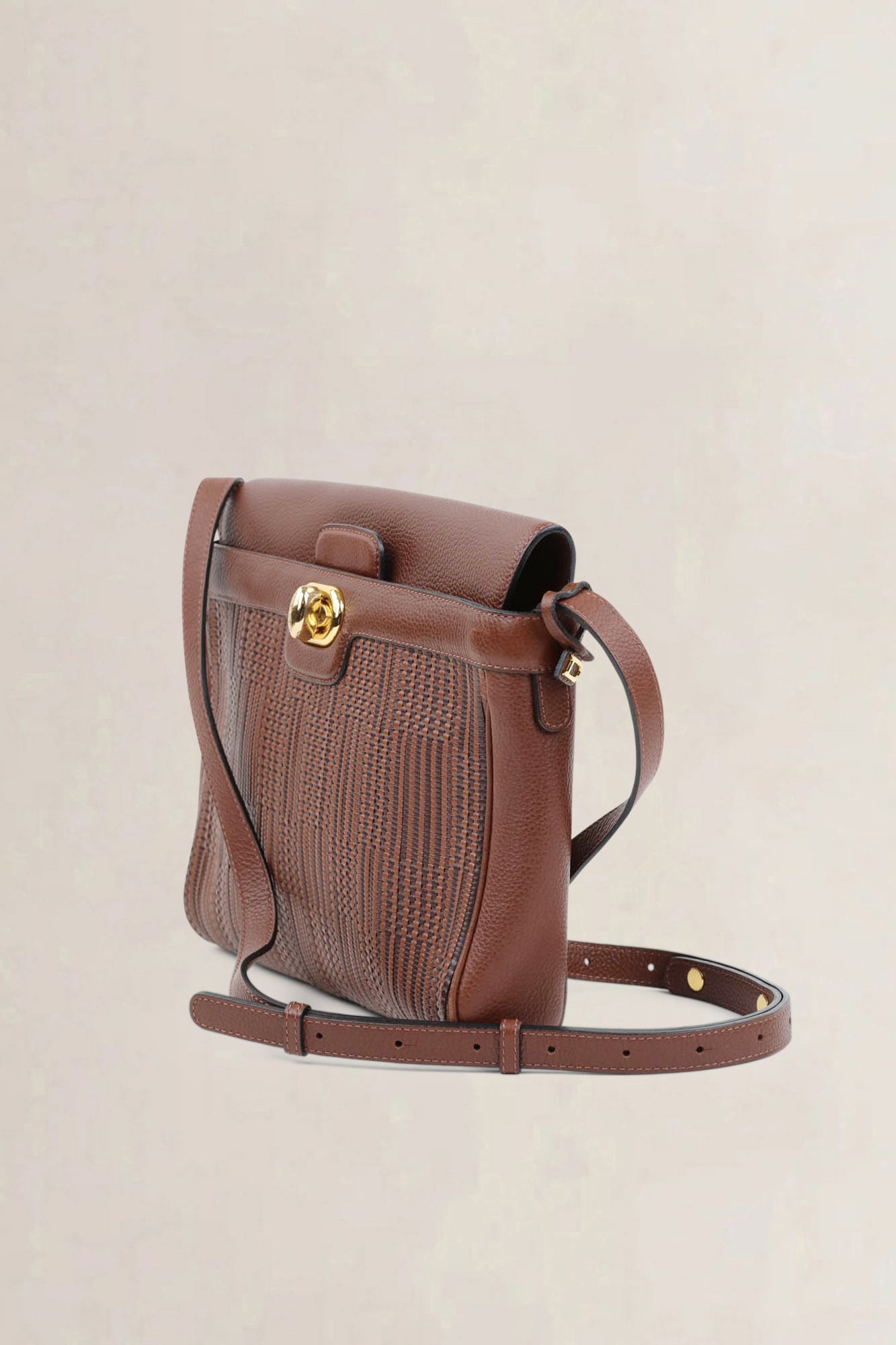 Delvaux Brown Toile De Cuir Merlot GM Crossbody Bag
