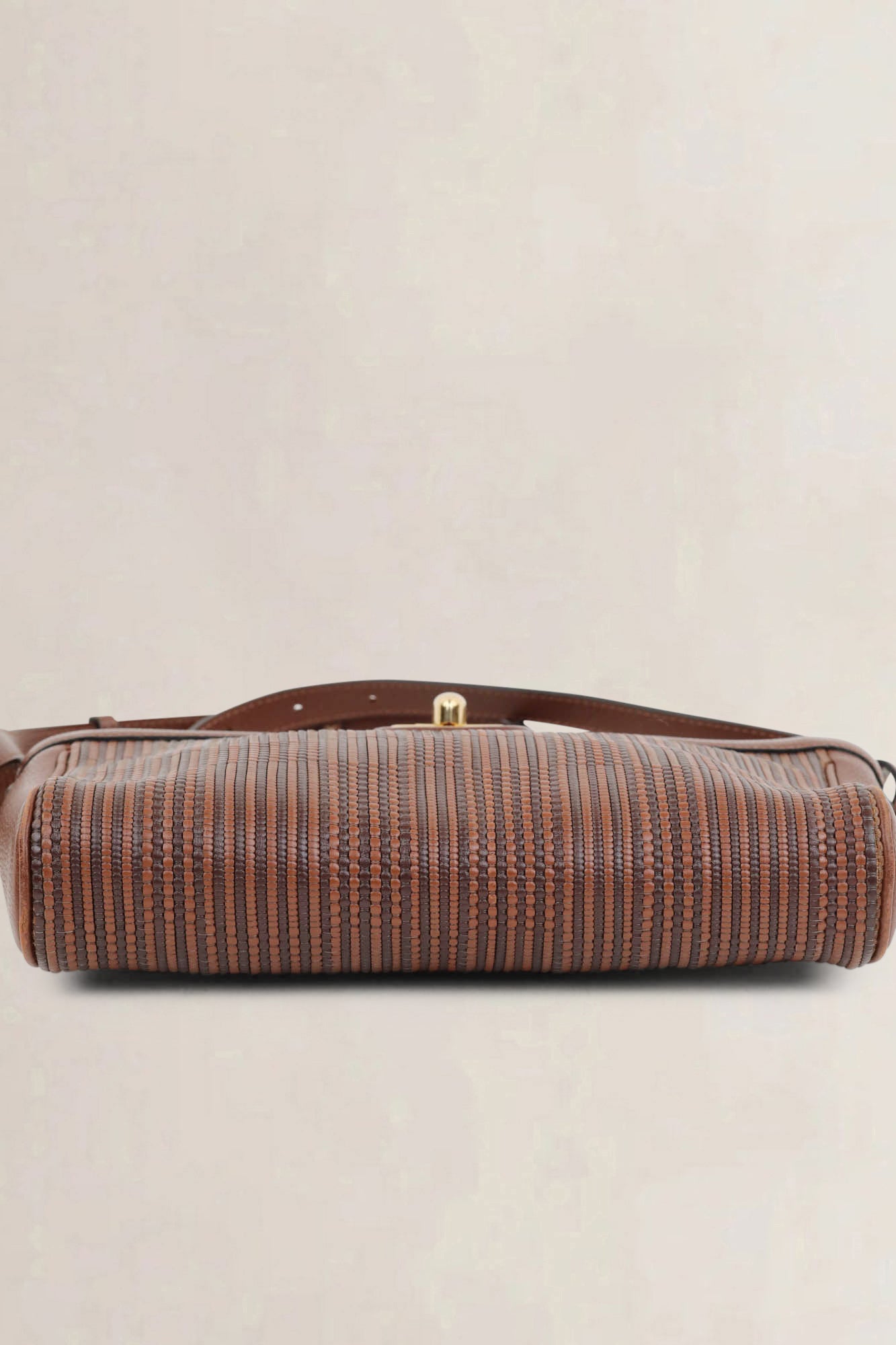 Delvaux Brown Toile De Cuir Merlot GM Crossbody Bag