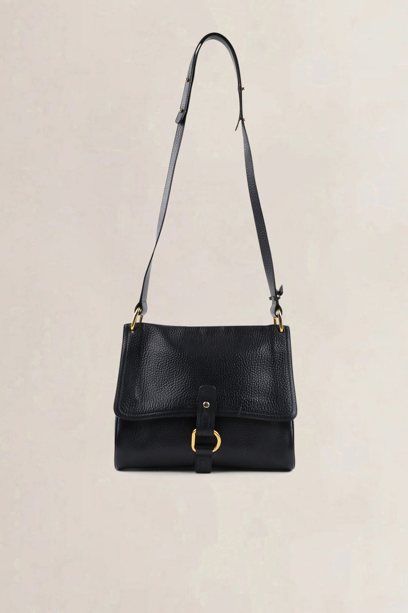 Delvaux Blue Leather Fichu Crossbody Bag