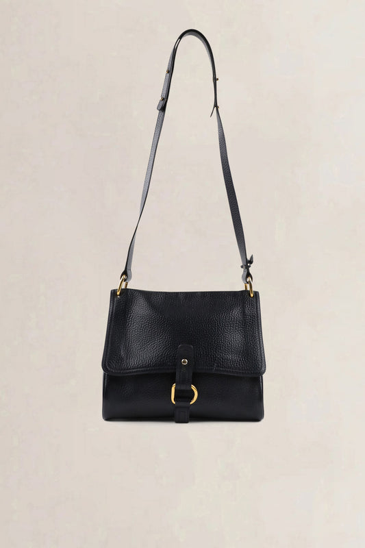 Delvaux Blue Leather Fichu Crossbody Bag