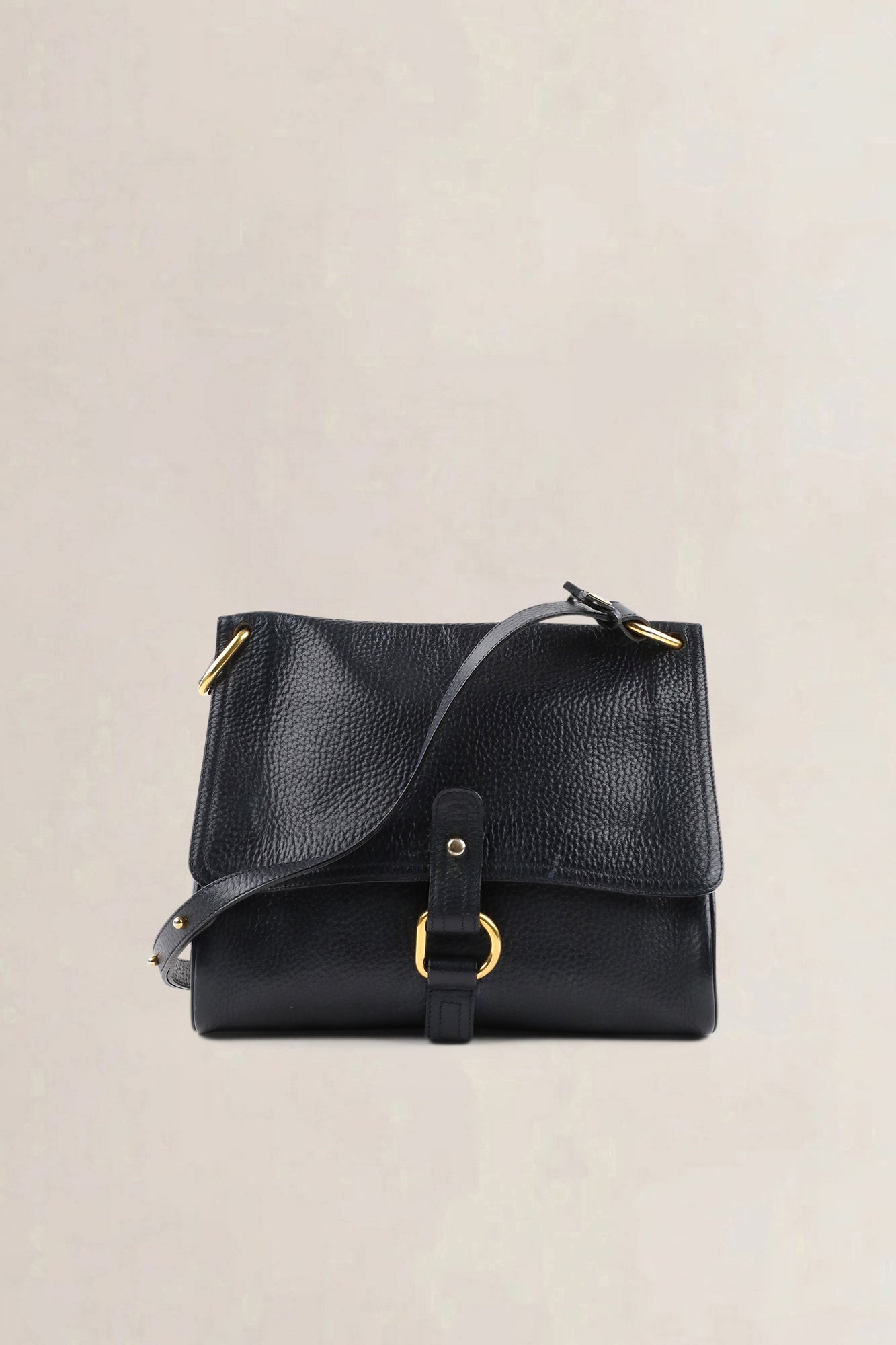 Delvaux Fichu navy blue crossbody — vintage