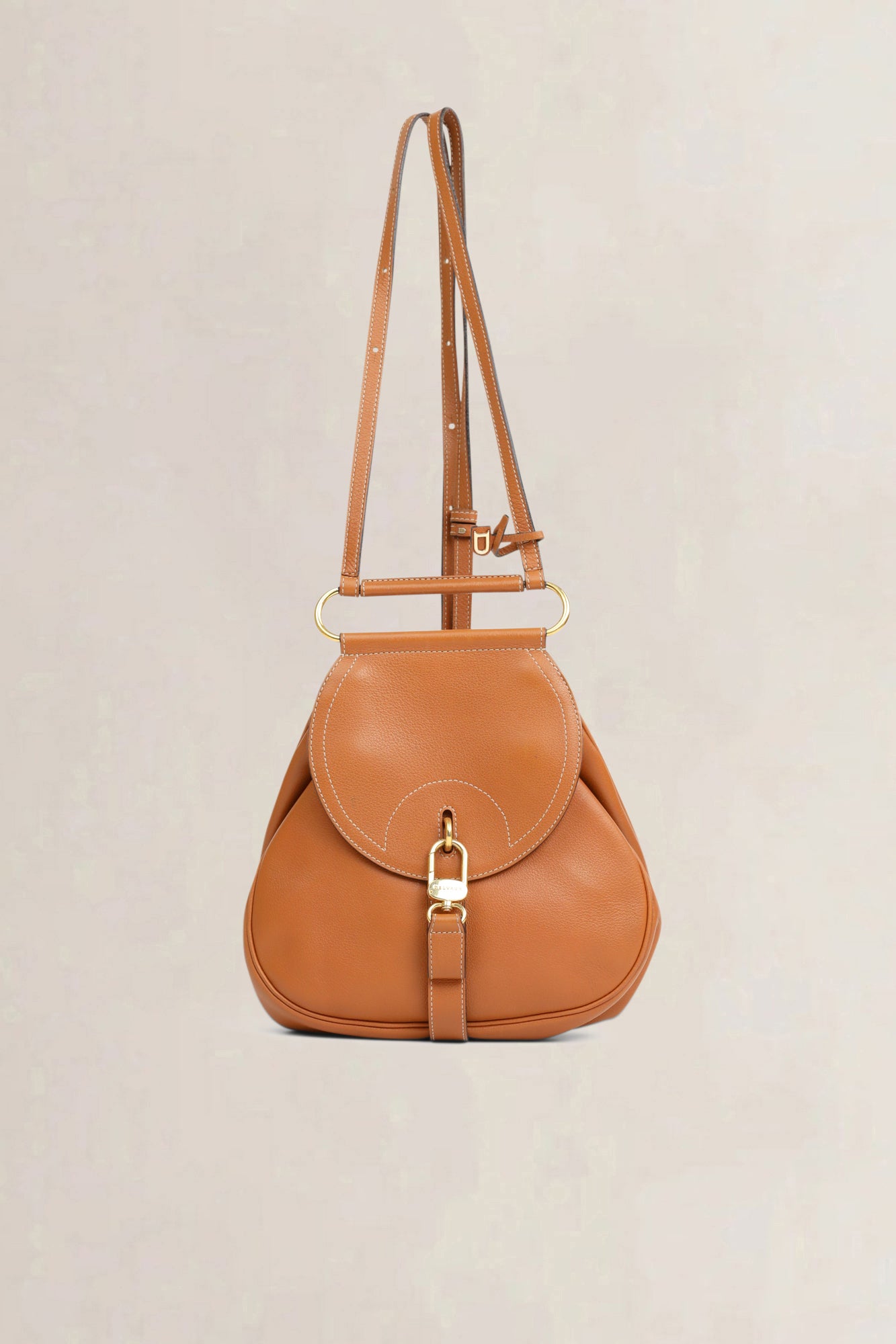 Delvaux Cognac Cerceau PM Crossbody Bag