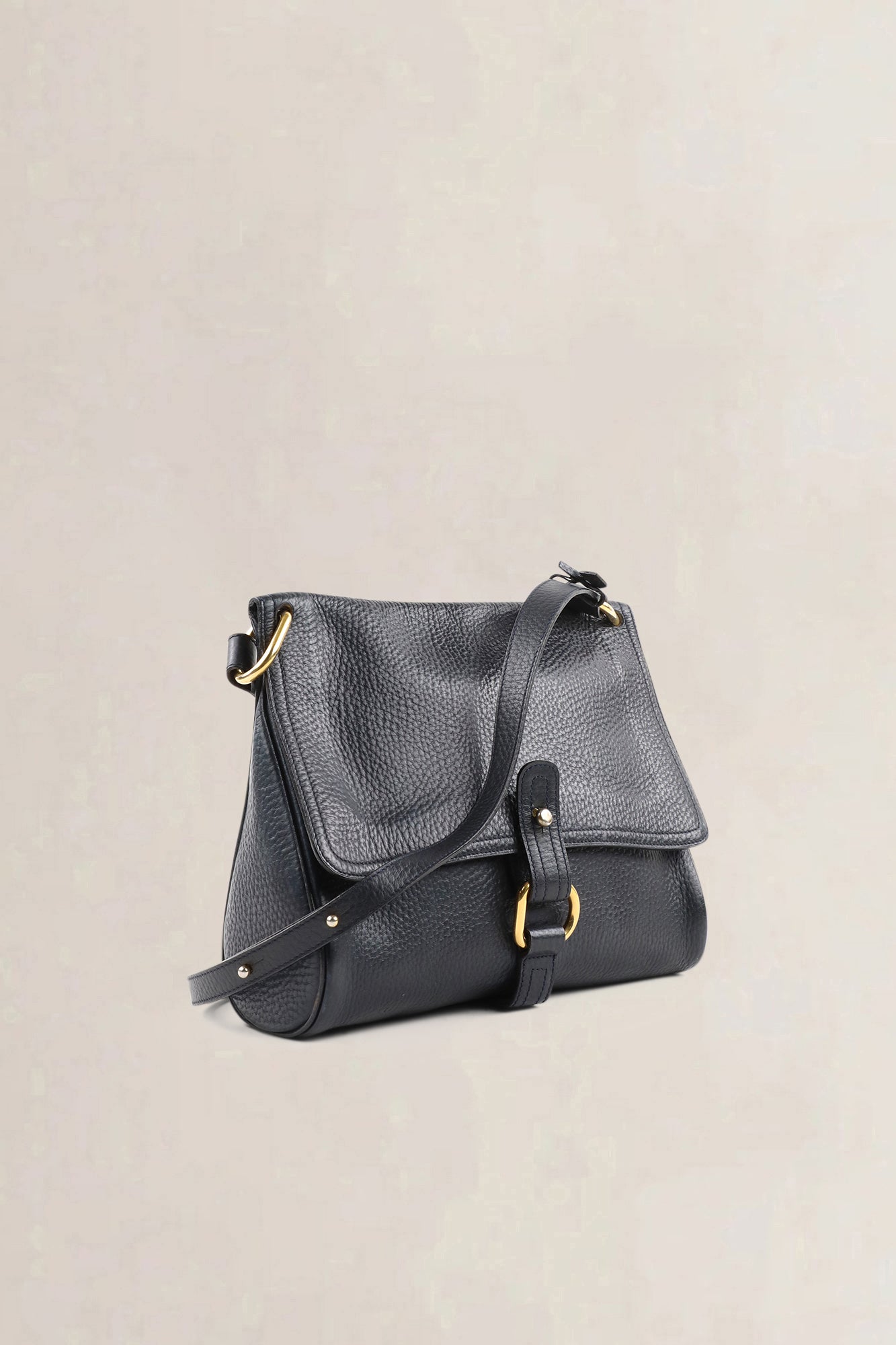Delvaux Blue Leather Fichu Crossbody Bag