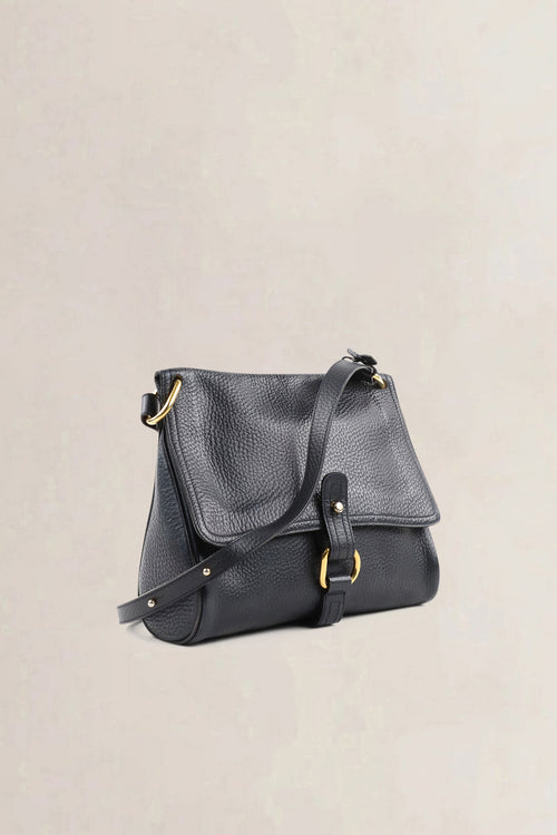 Delvaux Blue Leather Fichu Crossbody Bag